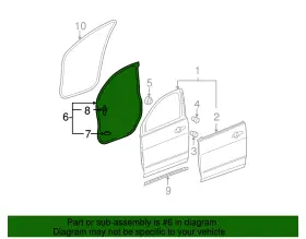 72350-stx-a01 Acura Genuine Door Weather-strip #2