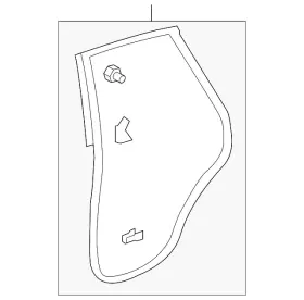72810-stk-a01 Acura Genuine Seal R Rear Door Outer