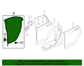 72810-tgv-a01 Acura Genuine Door Weather-strip #2