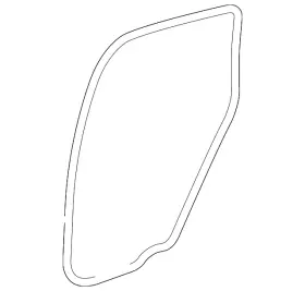 Acura 72815-stx-a01za Genuine Seal R Rear Door Opening Nh167l Graphite Black