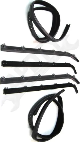 140874 Apdty Rubber Weatherstrip Door Window Felt Dew Wipe Belt Channel Seal Kit