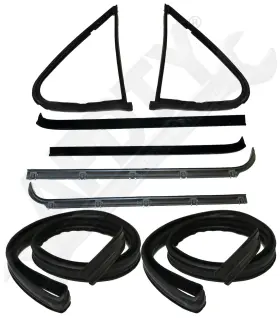 155086 Apdty Door Window W /vent Dew Wipe Rubber Weatherstrip Set 8-piece