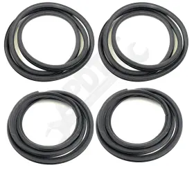 157360 Apdty Rubber Weatherstrip Door Seal Front And Rear 4 Pc Kit Crew Cab