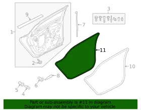 11a-837-701-a Audi Genuine Door Weather-strip #2
