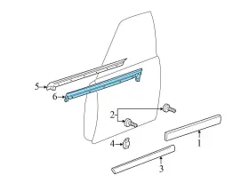 4b0837479c Audi 1998-2004 A6 - Front Left Inner Door / Window Slot Seal #3