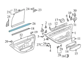 4b0839479c Audi 2003-2004 Rs6 - Rear Left Inner Door / Window Slot Seal #3 4b0839479c Audi 2003-2004 Rs6 - Rear Left Inner Door / Window Slot Seal #3