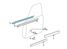 4b0853283 Audi 2002-2004 S6 - Front Left Exterior Door / Window Slot Seal Trim #3