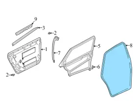 4b9833721e Audi 1999-2001 A6 - Rear Inner Door Seal / Weather Stripping #2