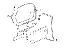 4f0831345 Audi 2007-2011 S6 - Front Left Side Door Retaining Strip / Bracket Right #3
