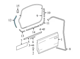 4f0831345e Audi 2005-2011 A6 - Front Left Side Door Retaining Strip / Bracket #3