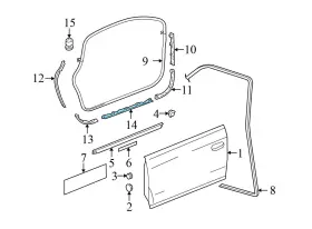 4f0831346b Audi 2007-2011 S6 - Front Right Lower Door Retaining Strip / Bracket Center #3