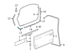 4f0831346c Audi 2005-2011 A6 - Front Right Lower Door Retaining Strip / Bracket Left Side #3