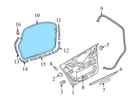 4f0839911 Audi 2005-2011 A6 - Rear Outer Door Seal / Weather Stripping #2