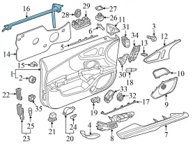 4g8837479l Audi 13-14 16-18 S7 - Front Left Inner Door Window Seal / Weather Stripping #3