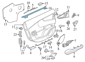 4g8839480h Audi 2012-2014 2016-2018 A7 Quattro - Rear Left Door Window Inner Slot Seal #3