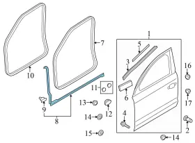 4h0837718b Audi 2011-2018 A8 Quattro - Front Right Door Seal / Weather Stripping Outer #3 4h0837718b Audi 2011-2018 A8 Quattro - Front Right Door Seal / Weather Stripping Outer #3