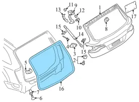 4l0827705e Audi 2007-2010 Q7 - Trunk Hatch Weather Stripping / Seal #2