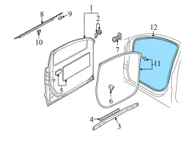 4l0831721a Audi 2007-2015 Q7 - Front Inner Door Weather Stripping / Seal #2