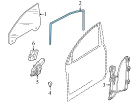 4l0837439 Audi 2007 Q7 - Front Left Window Glass Channel / Seal #2