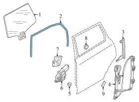 4l0839439 Audi 2007-2015 Q7 - Rear Left Upper Door Window Seal / Weather Stripping #3