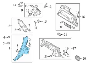 4m0837480 Audi 2016-2020 Q7 - Front Right Inner Door / Window Slot Seal #3