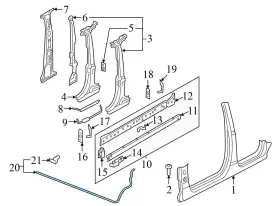4m0839119d Audi 2016-2023 Q7 - Rear Left Lower Door Seal / Weather Stripping #3