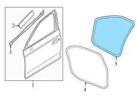 80a831721c Audi 2018-2023 Q5 80a - Front Inner Door Seal / Weather Stripping #3