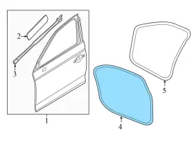 80a837911g Audi 2018-2023 Q5 80a - Front Left Outer Door Seal / Weather Stripping #3