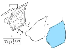 83a833177 Audi 2019-2023 Q3 - Rear Left Lower Inner Door Seal / Weather Stripping #3