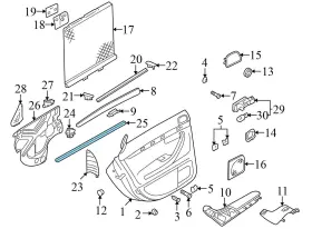 8e0839480g Audi 2007-2008 Rs4 - Rear Right Inner Door Window Slot Seal / Trim #3 8e0839480g Audi 2007-2008 Rs4 - Rear Right Inner Door Window Slot Seal / Trim #3