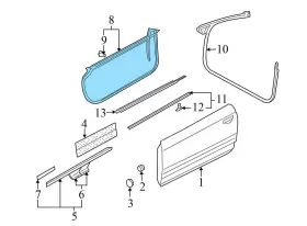 8h0837912e Audi 2008 Rs4 - Front Right Outer Door Weather Stripping / Seal #2