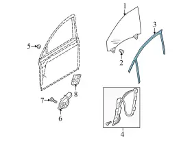 8k0837439g Audi 2010-2014 S4 - Front Left Window Glass Channel / Seal #3