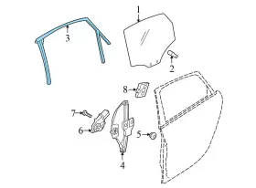 8k5839439f Audi 2010-2014 S4 - Rear Left Window Glass Channel / Seal #3