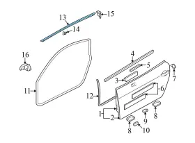 8n7837478 Audi 2001-2006 Tt - Right Outer Door Window Slot Seal / Trim #3 8n7837478 Audi 2001-2006 Tt - Right Outer Door Window Slot Seal / Trim #3