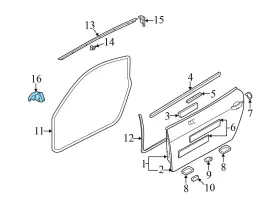 8n7837778 Audi 2001-2006 Tt Quattro - Right Door Rubber Seal Trim #3