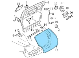 8p4827705 Audi 2006-2011 A3 - Trunk Hatch Seal / Weather Stripping #2