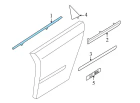 8p4839479 Audi 2005-2013 A3 - Rear Left Inner Door / Window Slot Seal #3
