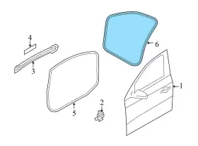 8r0831721e Audi 2009-2015 Q5 8r - Front Door Frame Weather Stripping / Seal Gasket #3