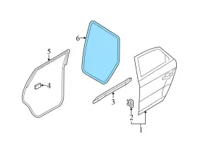 8r0833721d Audi 2009-2015 Q5 - Rear Inner Door Seal / Weather Stripping #2