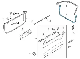 8t0831707d Audi 2013-2016 Rs5 - Front Lower Inner Door Seal / Weather Stripping #3 8t0831707d Audi 2013-2016 Rs5 - Front Lower Inner Door Seal / Weather Stripping #3