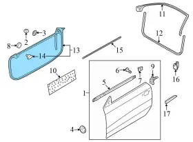8t0837912g Audi 2008-2016 A5 Quattro - Front Right Outer Door Seal / Weather Stripping #3
