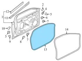 8w0837912 Audi 2017-2023 A4 - Front Right Door Seal / Weather Stripping Outer #3