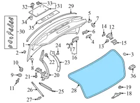 8w6827705b Audi 2018-2019 Rs5 - Trunk Hatch Seal / Weather Stripping #3