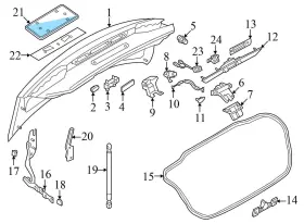 8w7827705b Audi 2017-2023 A5 Cabriolet B9 - Trunk Lid Seal / Weather Stripping #3