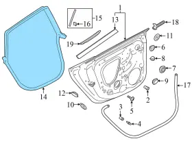 8w8839911 Audi 2018-2024 A5 Sportback - Rear Left Door Seal / Weather Stripping Outer #3 8w8839911 Audi 2018-2024 A5 Sportback - Rear Left Door Seal / Weather Stripping Outer #3