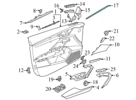 8y0837479 Audi 2022-2024 A3 8y - Front Left Inner Door Window Slot Seal #3