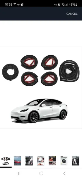 Ca048-pa Basenor Tesla Model Y Door Seal Kit Soundproof Rubber Weather Draft Strip