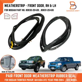 80830-1-22th0a Bd Sma Pair Front Door Weatherstrip Rubber Seal For Nissan Frontier D22 Pickup 98-04