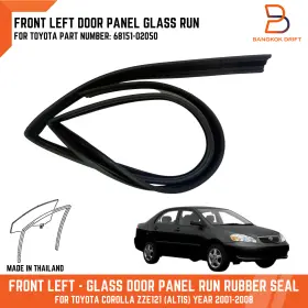 Sma-p6-12027 Bd Sma Front Left Door Panel Glass Run Channel Seal For Toyota Corolla Zze Sedan 01-08