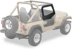 Ft88-95 Bestop 5312015 Fabric Door Skins - For Jeep Wrangler Yj Black Denim